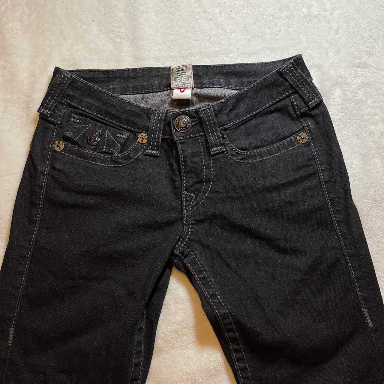 black true religion jeans size 27 waist: 28” rise... - Depop