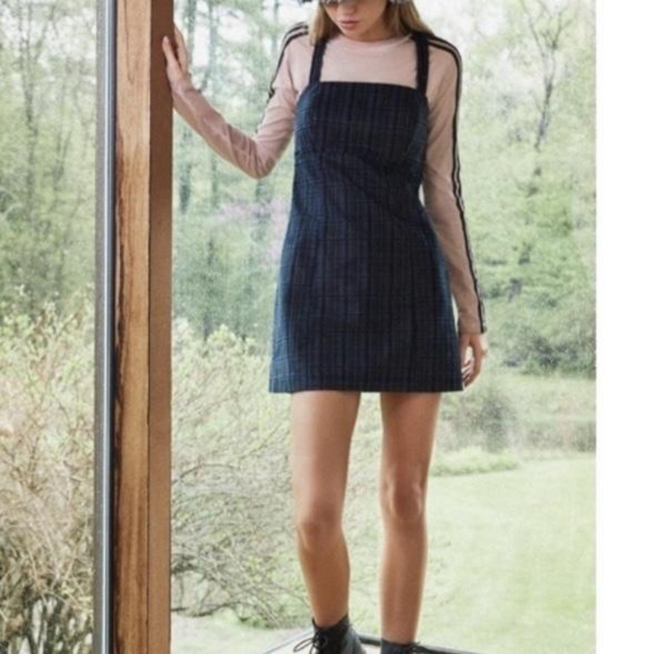 Urban outfitters plaid corduroy jumper dress Depop