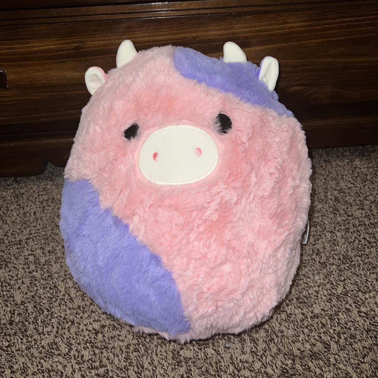 Patty The Pink & Purple Cow Fuzzmallow Squishmallow... - Depop