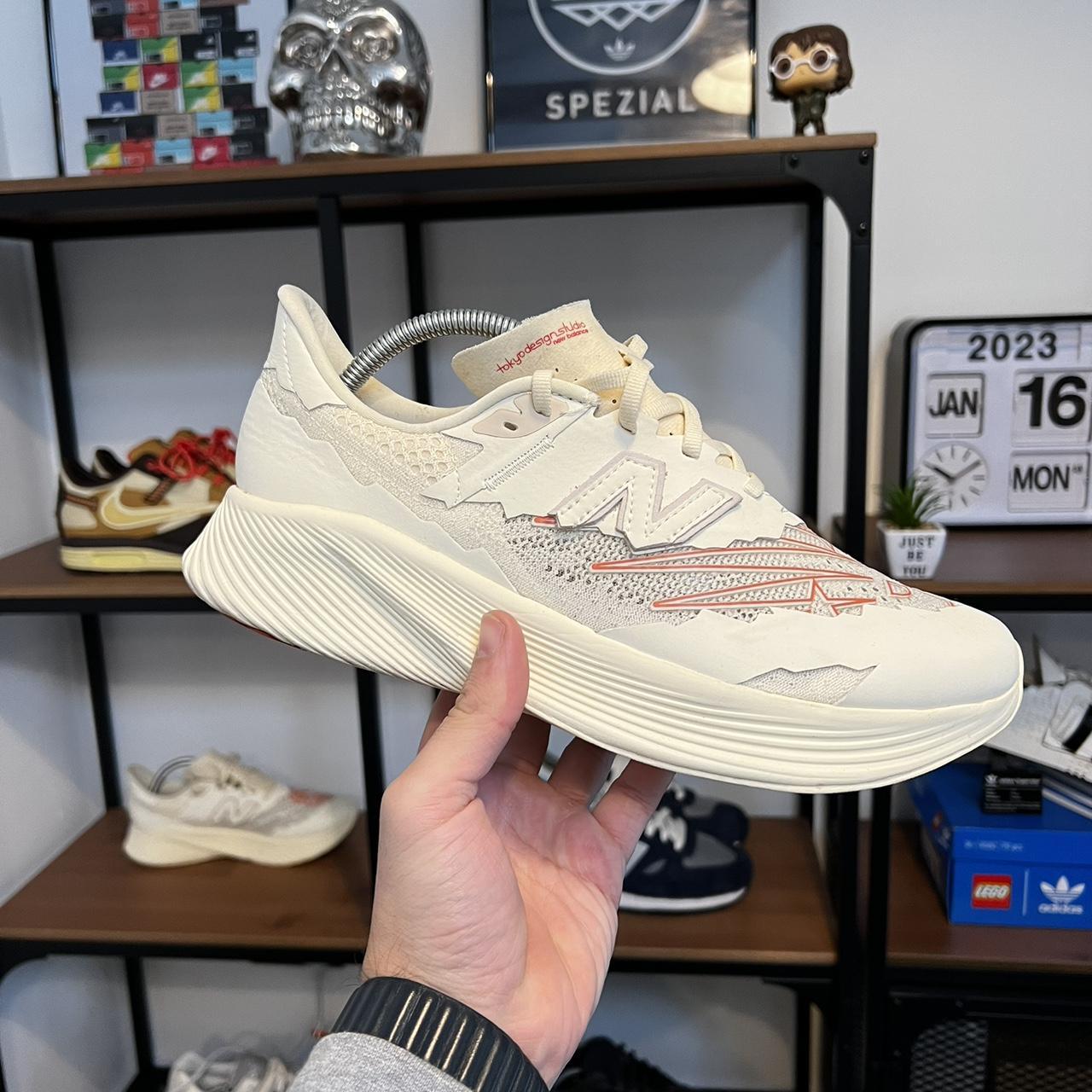 New Balance Men's Cream Trainers Depop