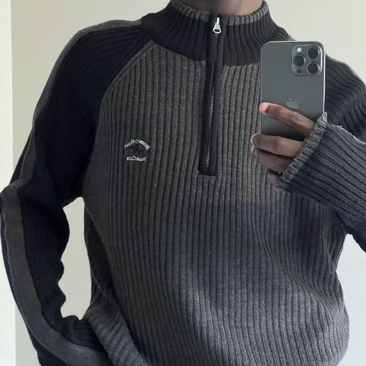 Beverly Hills Polo Club Men's Black and Grey Jumper (2)