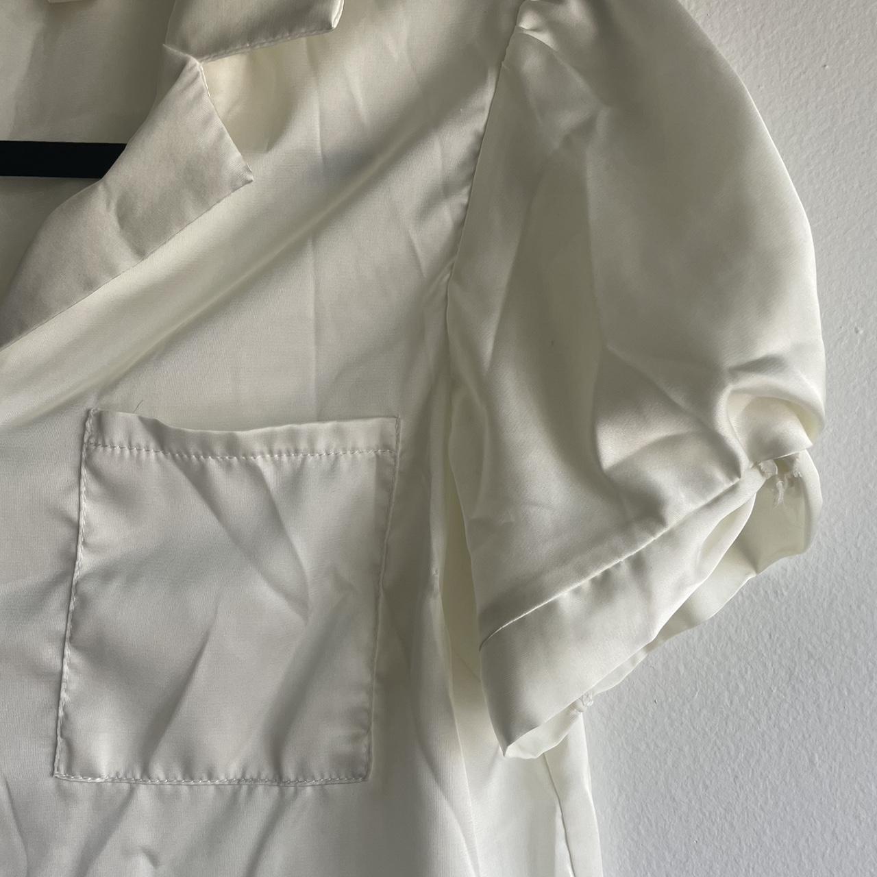 Monteau blouse! Silky with white buttons! Medium but... - Depop