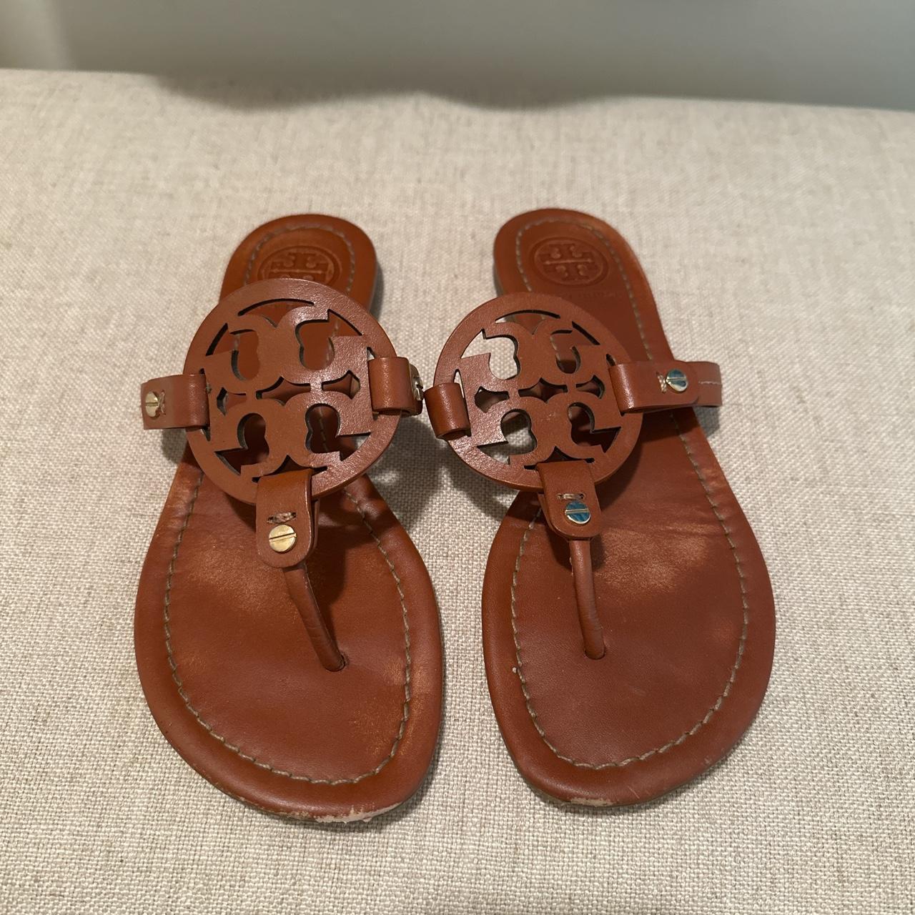 Tory Burch Women's Tan and Brown Sandals | Depop