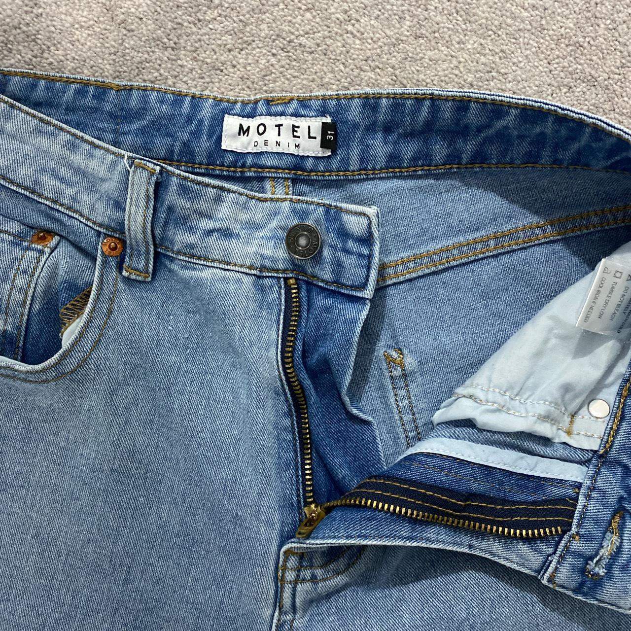Motel light wash denim, straight leg jeans High... Depop