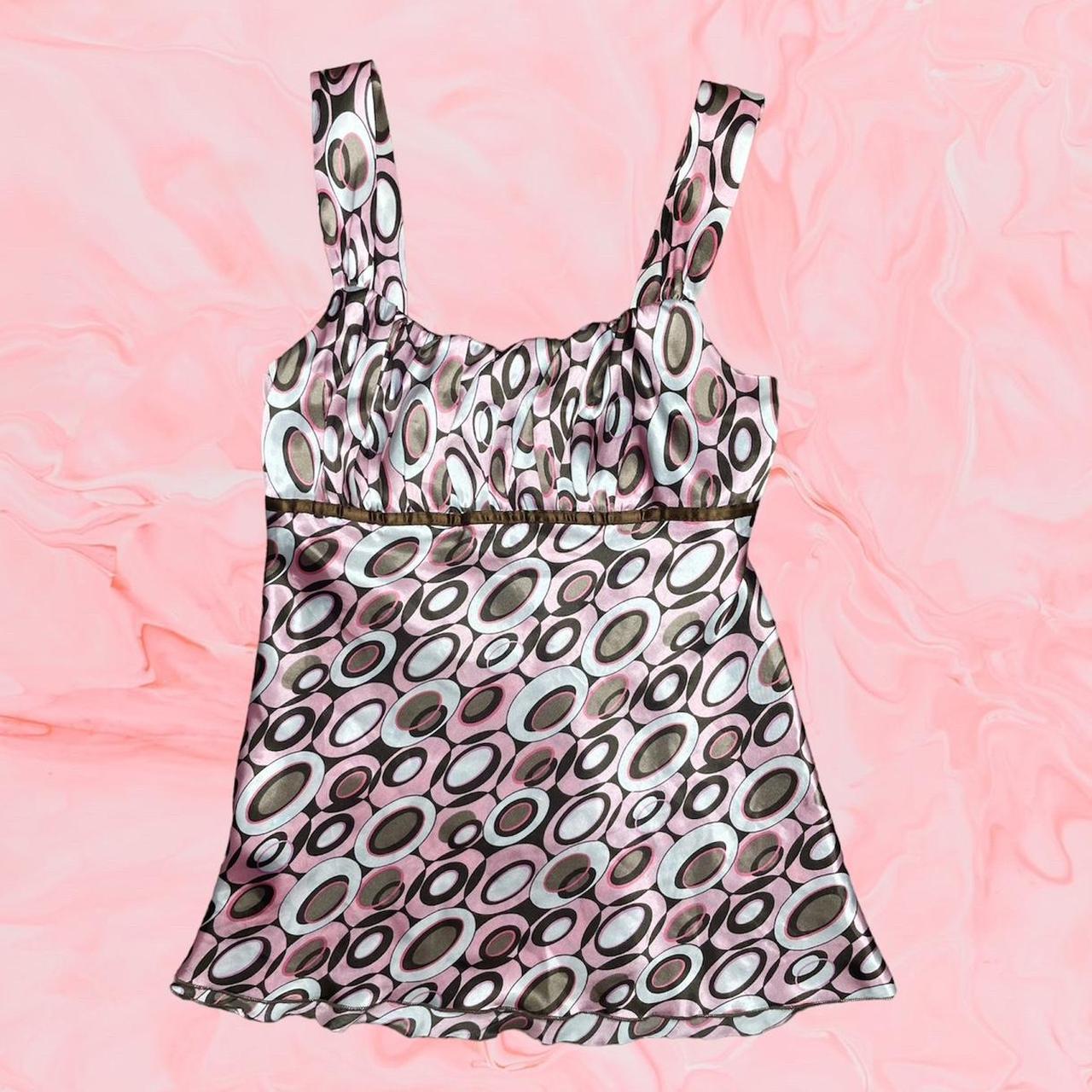 Ally B Women's Pink and Brown Vest Depop