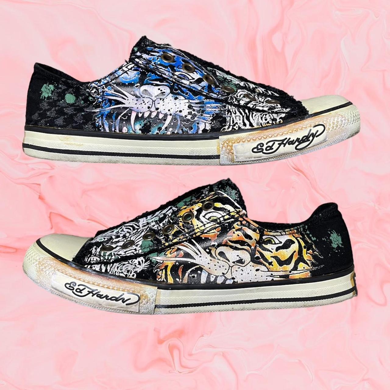 Ed Hardy Women S Multi Trainers Depop   P0 