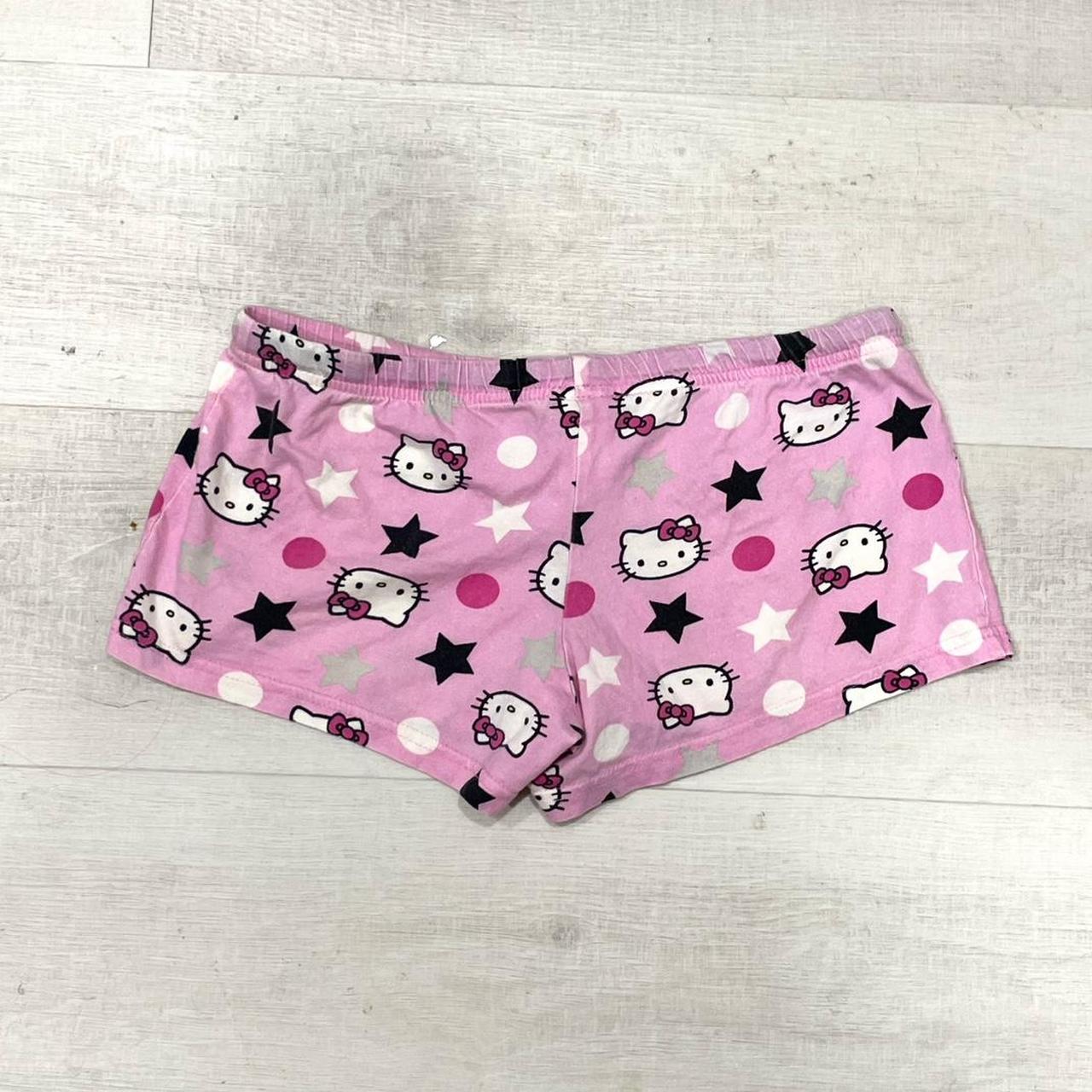 Y2K HELLO KITTY PJ SHORTS adorable pink hello kitty... Depop