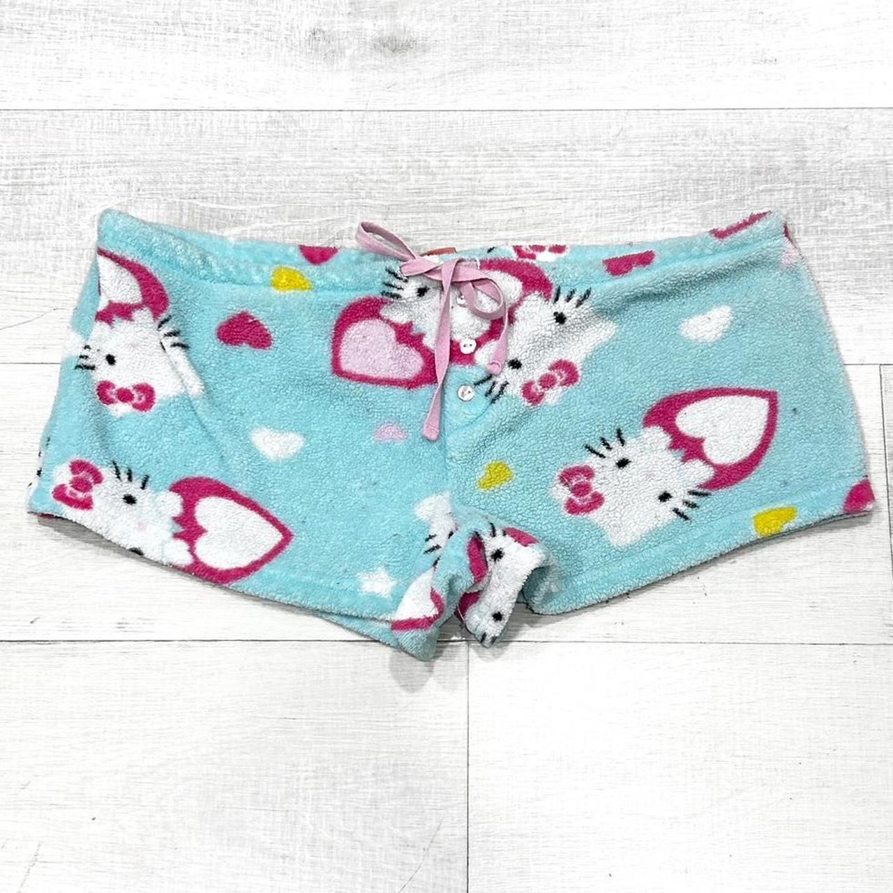 Y2K HELLO KITTY PJ SHORTS 2008 fuzzy pj shorts! So... Depop