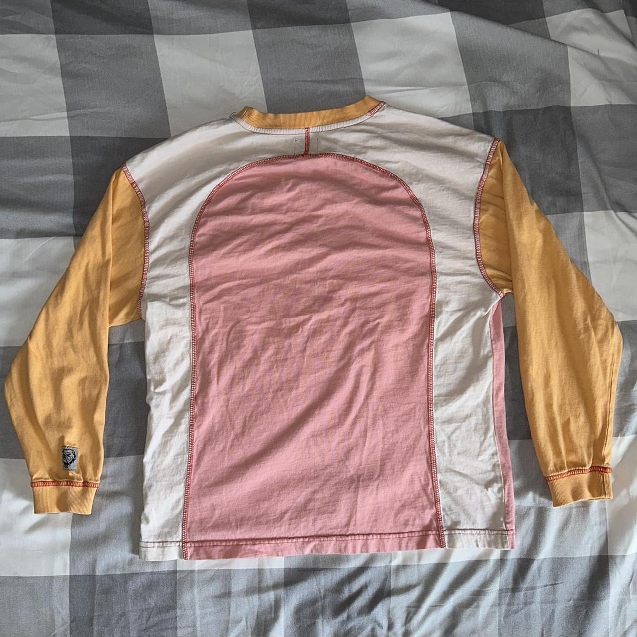 BDG Men's Pink and Orange Shirt Depop