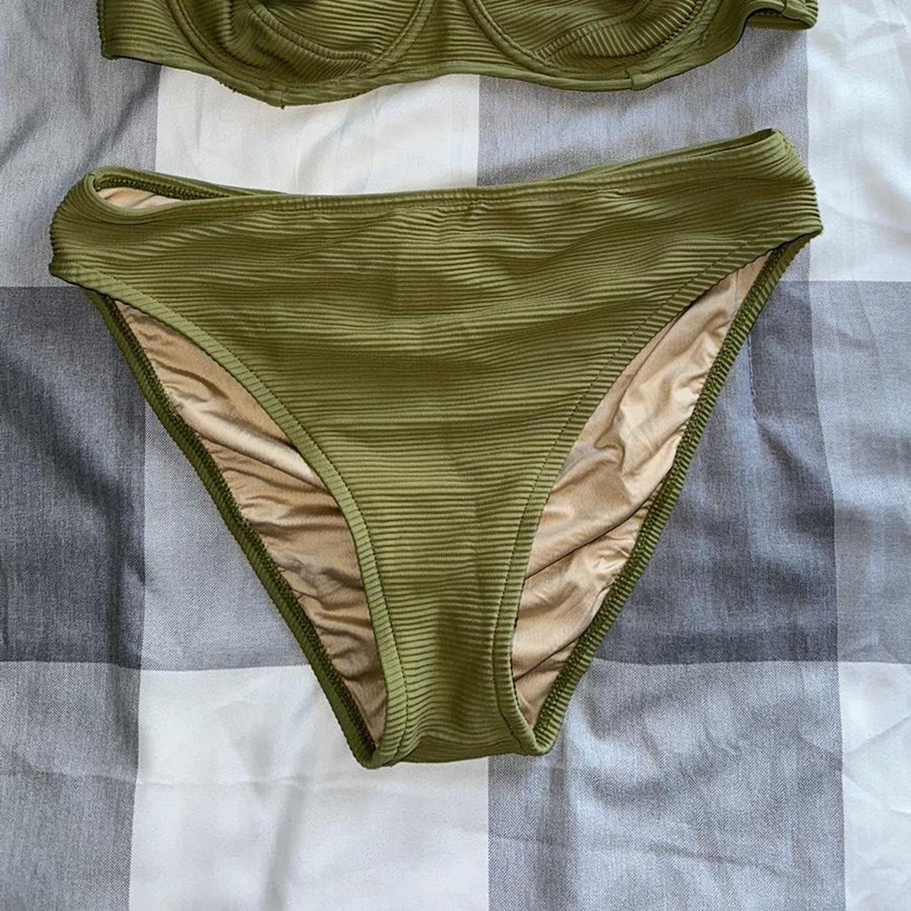 Zulu & Zephyr Women's Green and Khaki Bikini-and-tankini-bottoms | Depop