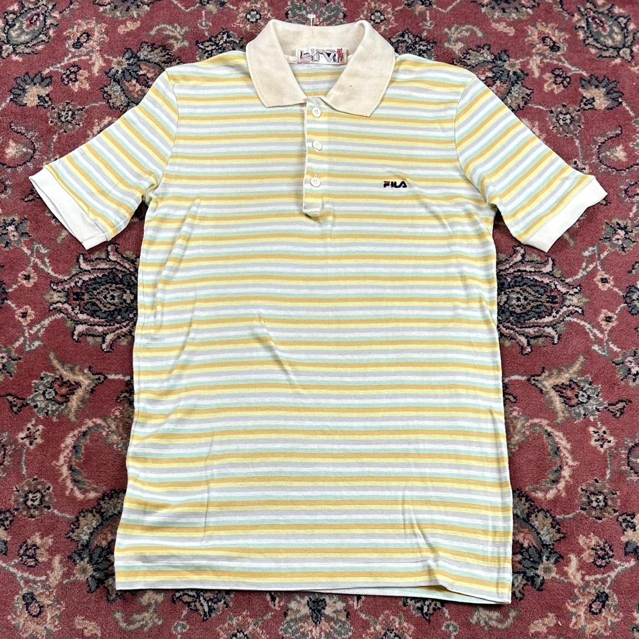 Fila - Astro Terry Cloth Polo - Men's Large - Retro - Depop