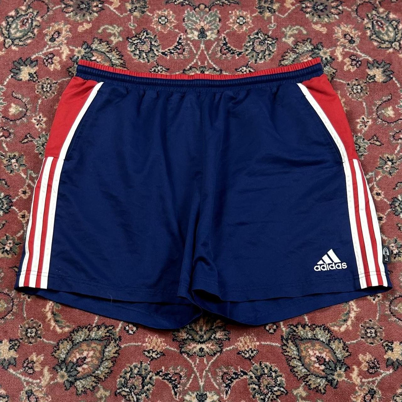 Vintage Adidas Shorts Navy Red Some minor wear but... Depop