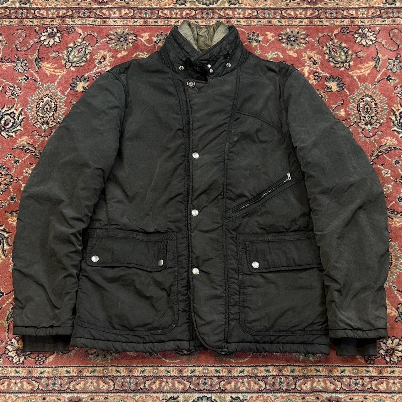 Vintage CP Company Puffer Jacket Grey Black Good... - Depop