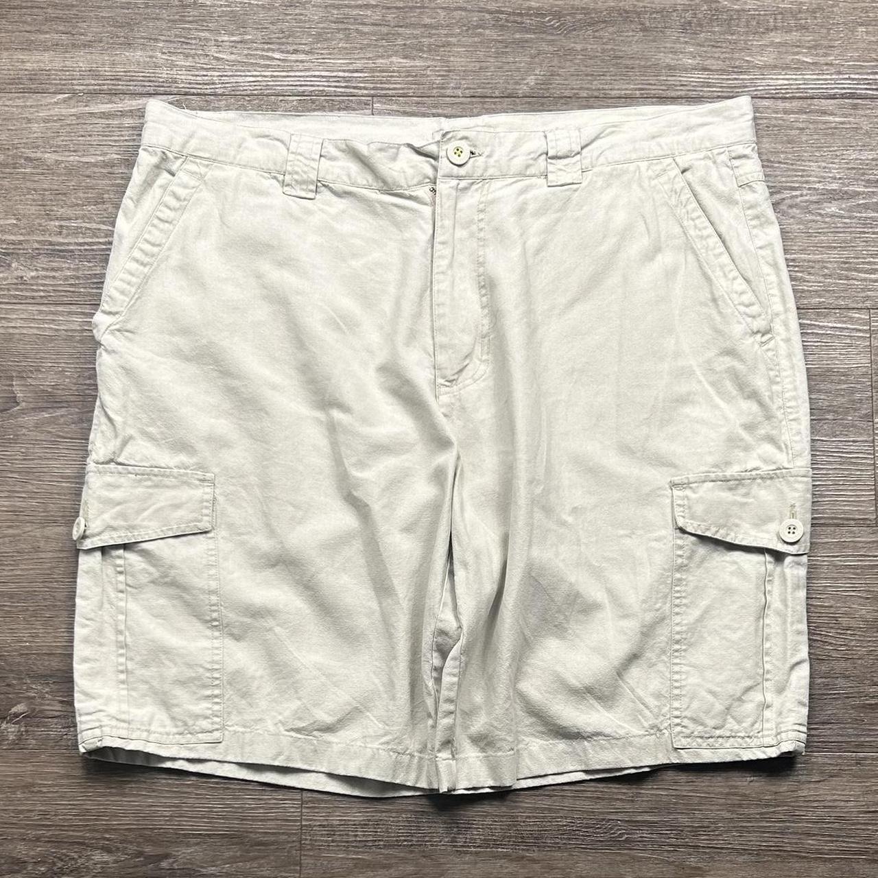 Vintage John Rocha Cargo Shorts Beige Cream Good... - Depop