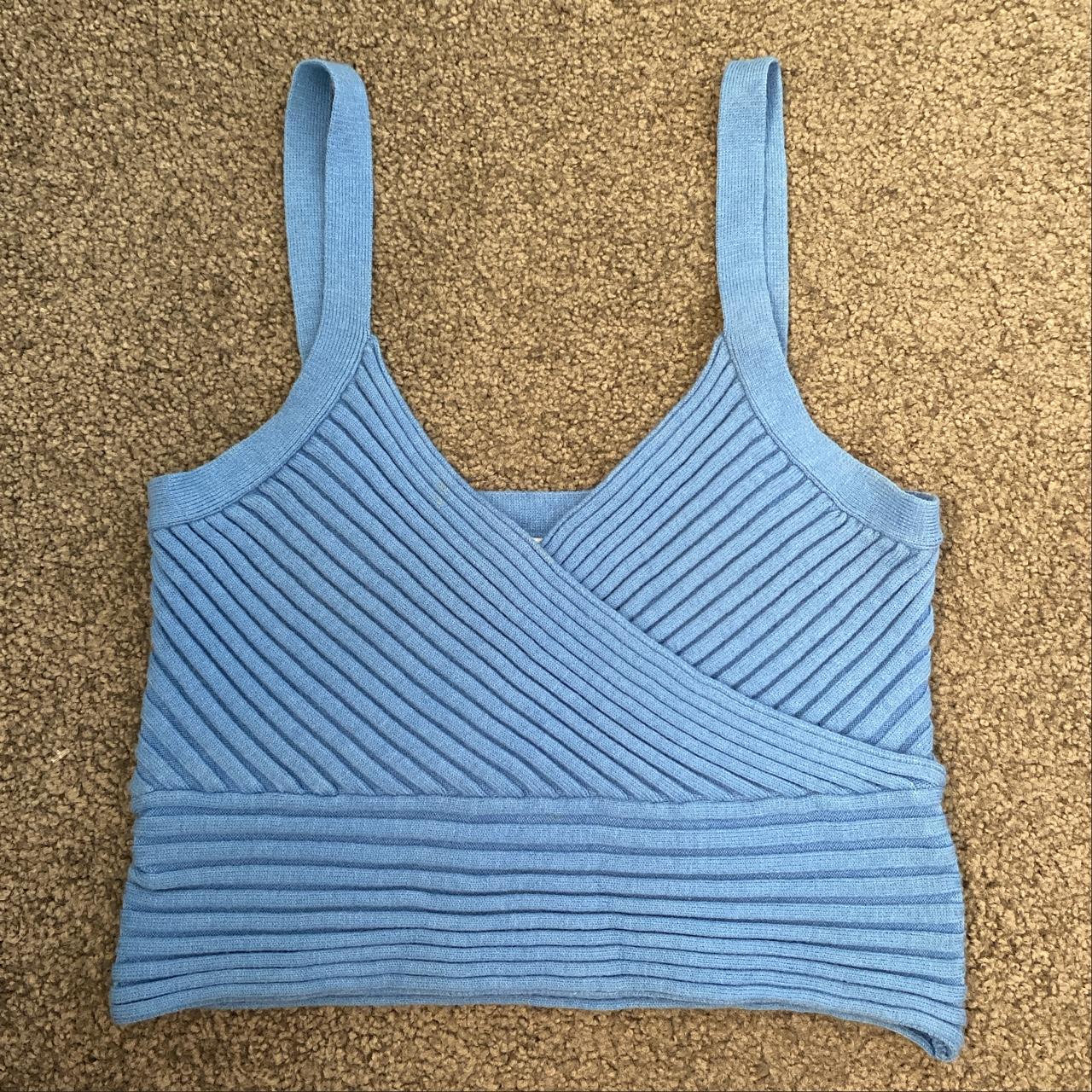 BLUE SINGLET -princess polly -size s/m #princesspolly - Depop