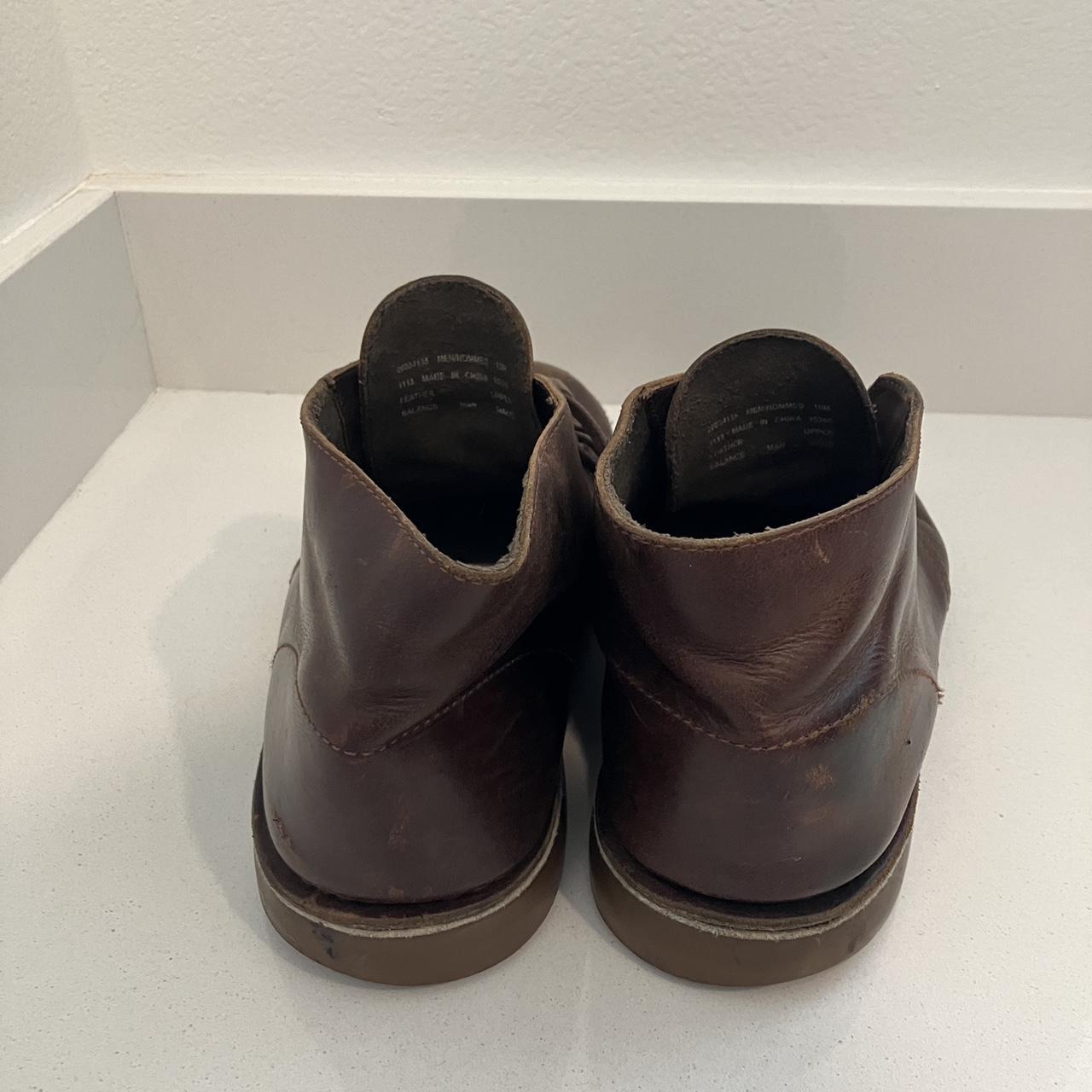 Men’s Dark Brown Leather Clark Boots Size 10M - Depop
