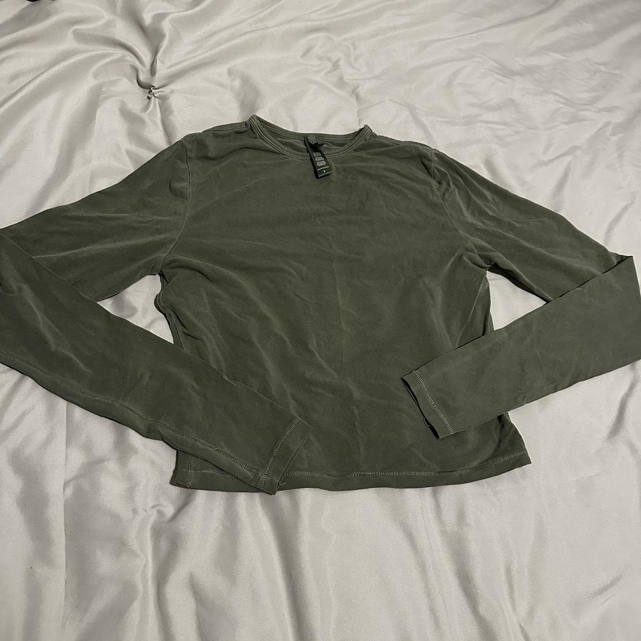 Green Skims New Vintage Cropped Long Sleeve Skims Depop