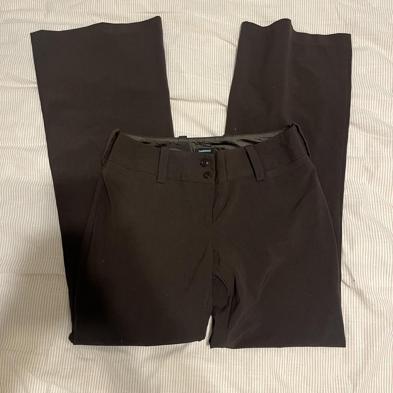 low rise brown dress pants Super cute, could be... - Depop