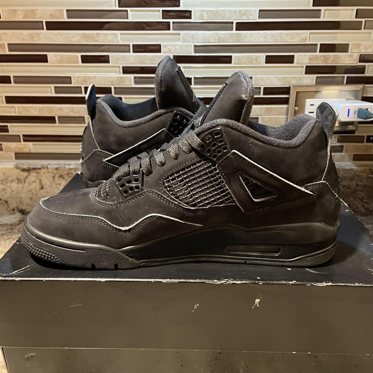 Jordan 4 Black Cat Size 10.5M Pre-Owned 100%... - Depop