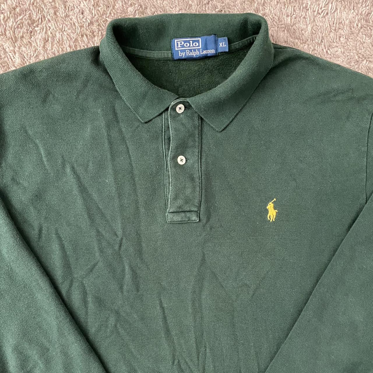 Polo Ralph Lauren Men's Green and Yellow Polo-shirts | Depop