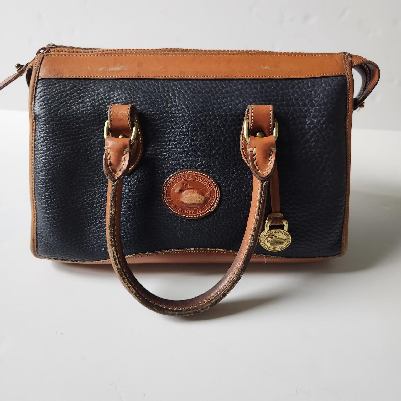 DOONEY AND BOURKE BLACK/TAN VINTAGE ALL WEATHER 2 TONE LEATHER