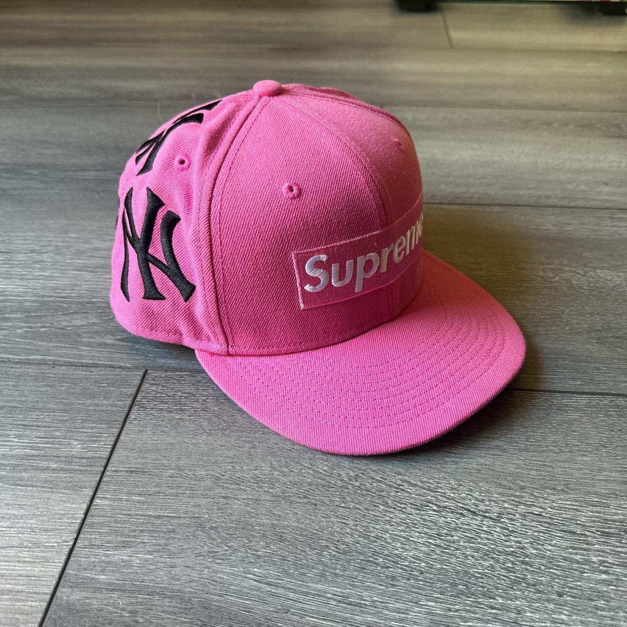 Supreme x new era x Yankees hat Size 7 3/8 - Depop