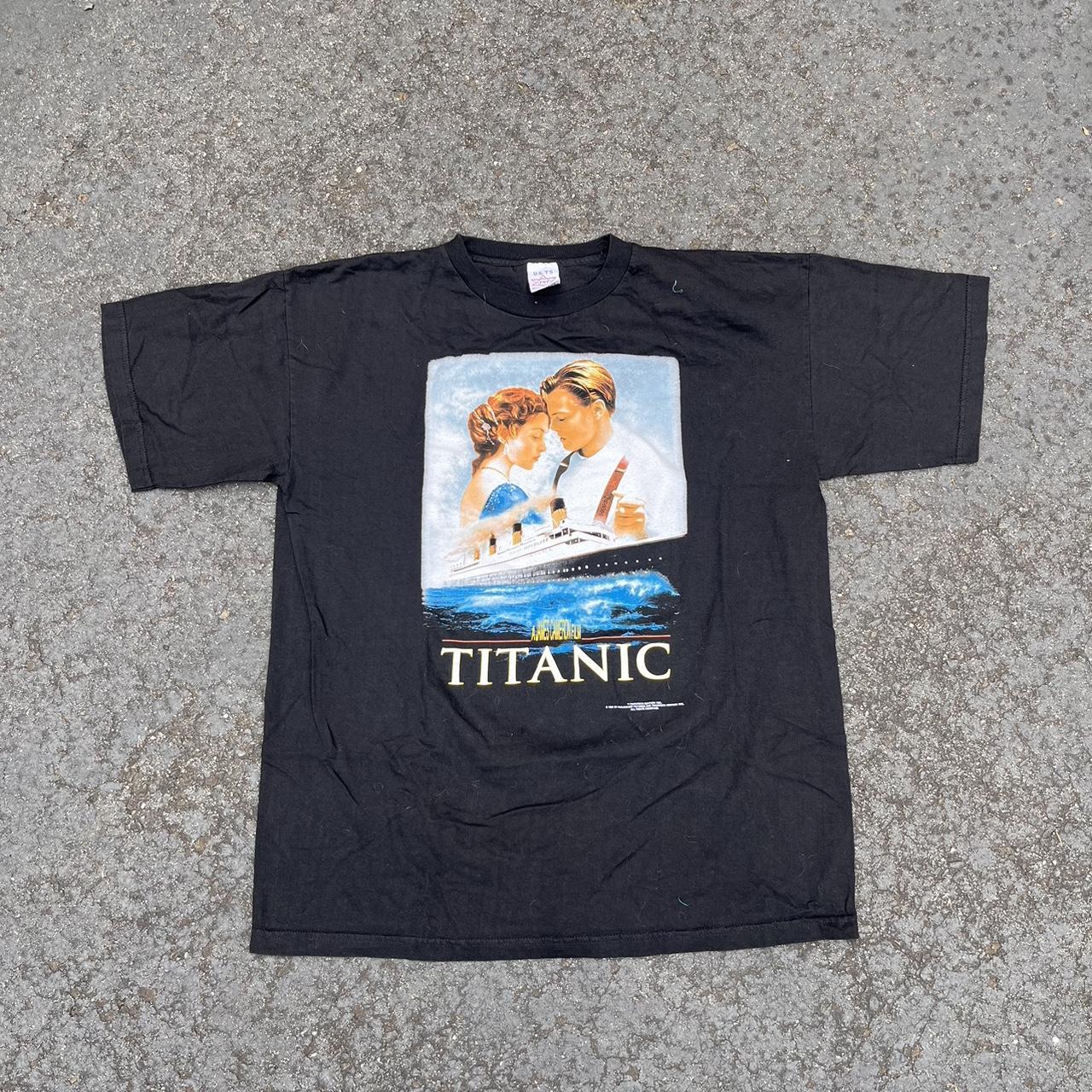 Vintage 1998 Titanic Movie Promo Shirt SEND... - Depop