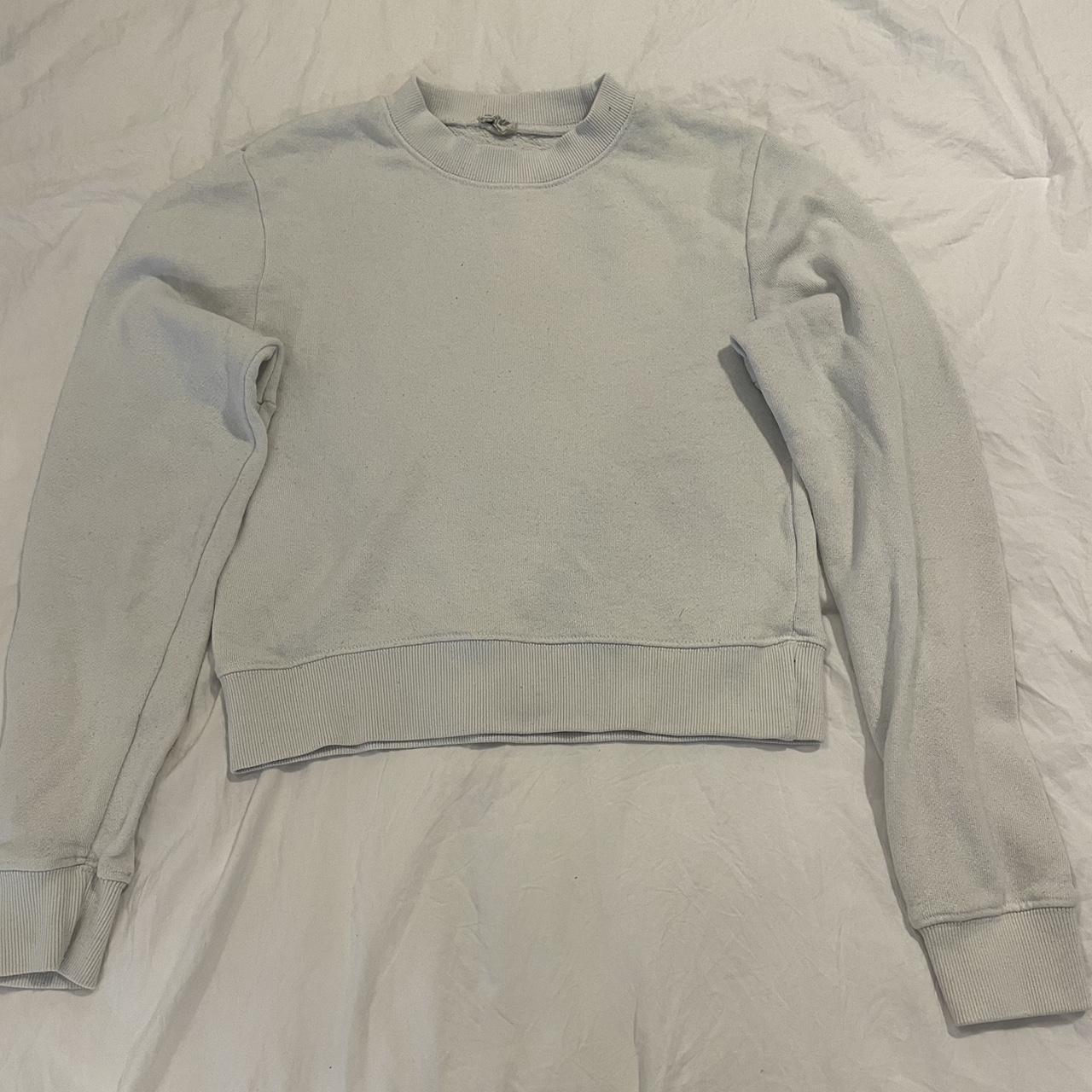 Brandy Melville Cropped Light Blue Long Sleeve Sweater