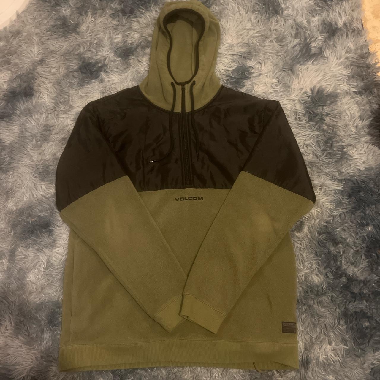 Men's Khaki and Green Jacket Depop