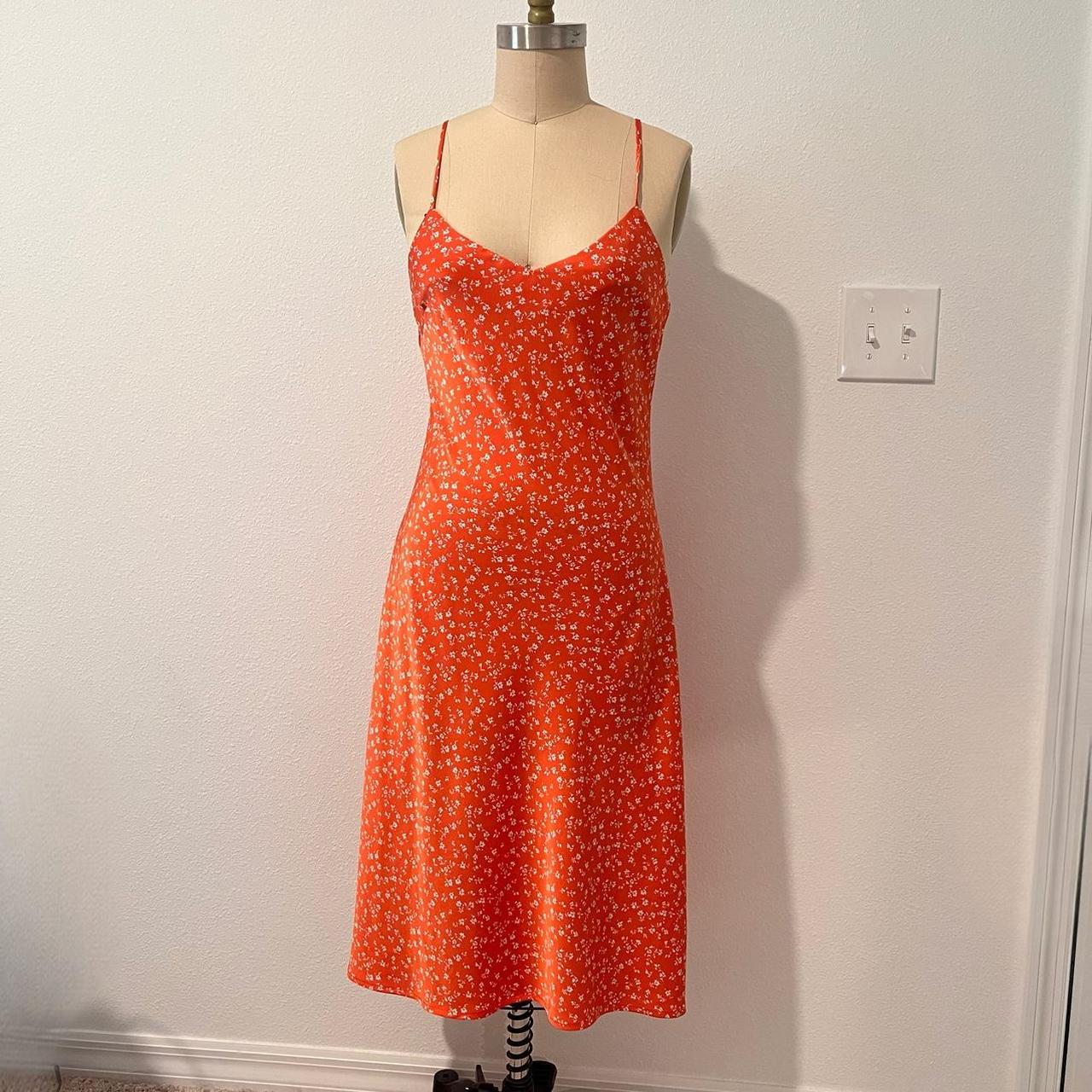 Floral Print Forever 21 Orange Floral Dress Flounce Mini Dress