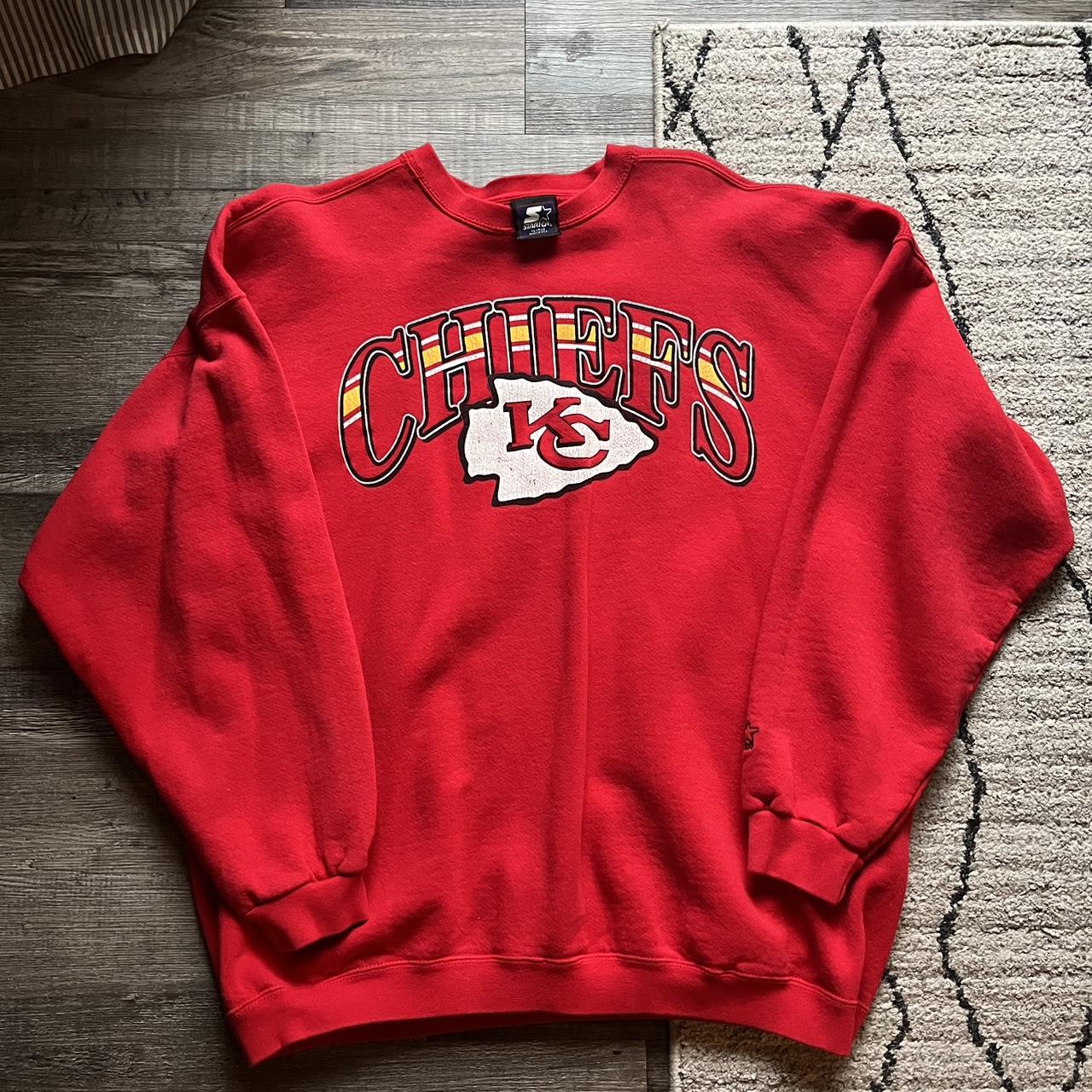 Men's Vintage Sweatshirt Red Kansas City Chiefs XL