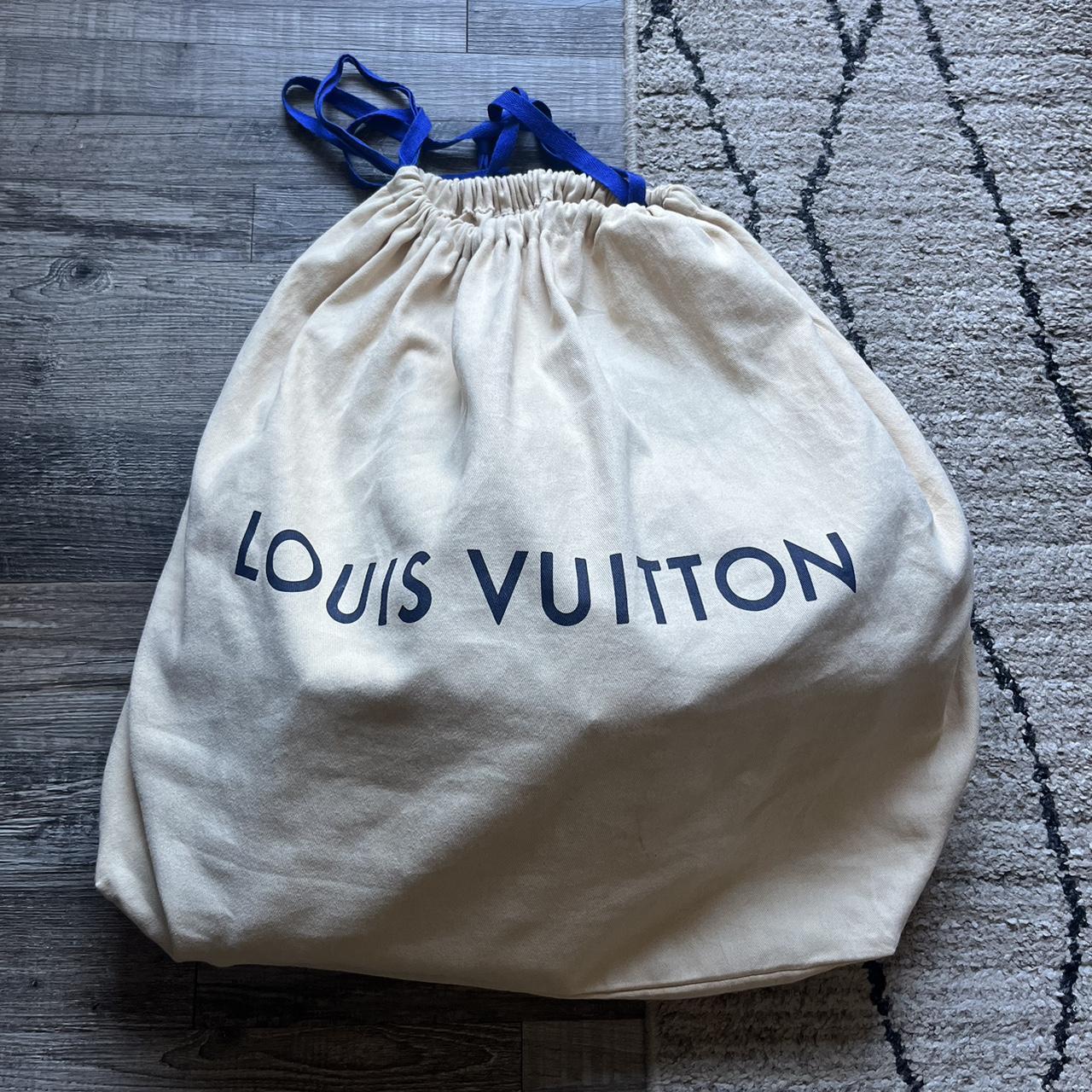 Authentic vintage Louis Vuitton gray and blue Lin - Depop