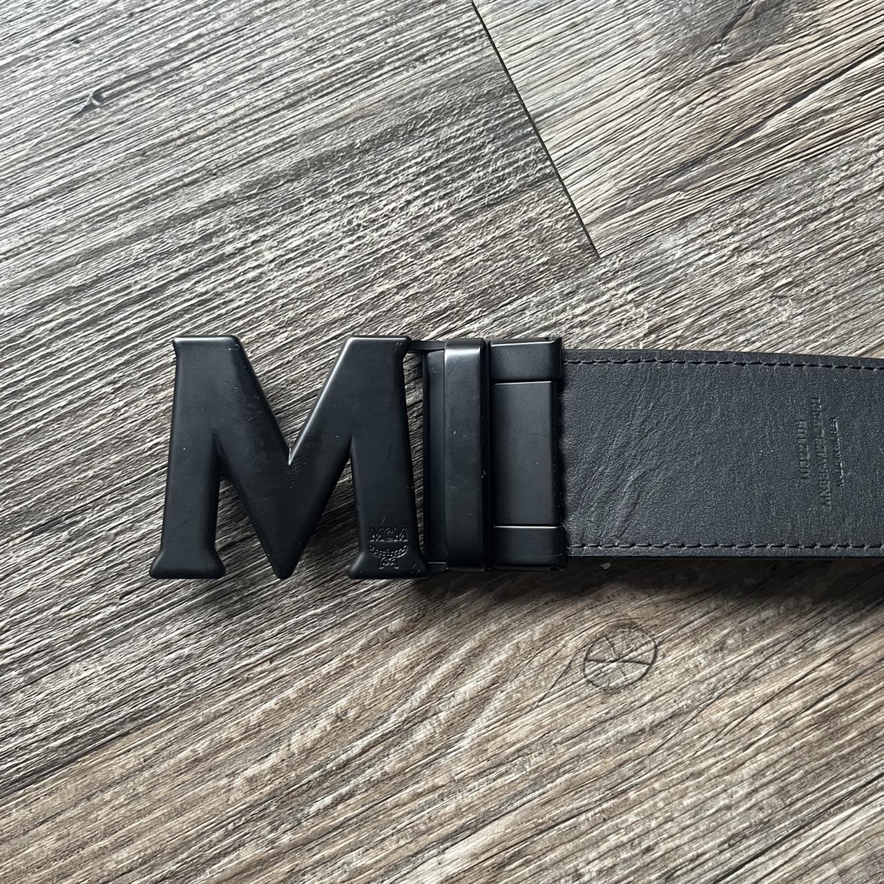 All black mcm outlet belt