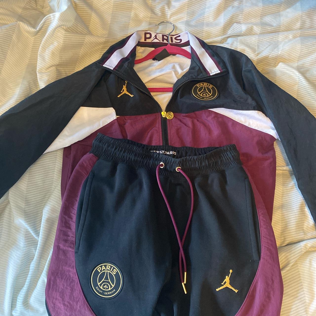 black and purple psg tracksuit