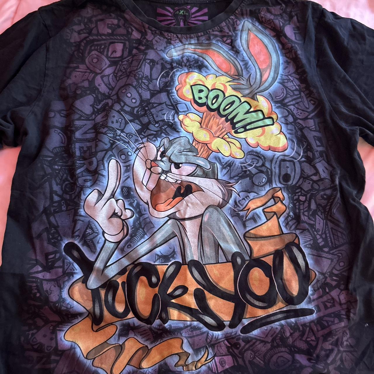 Vintage bugs bunny middle finger graphic tee fits | Depop