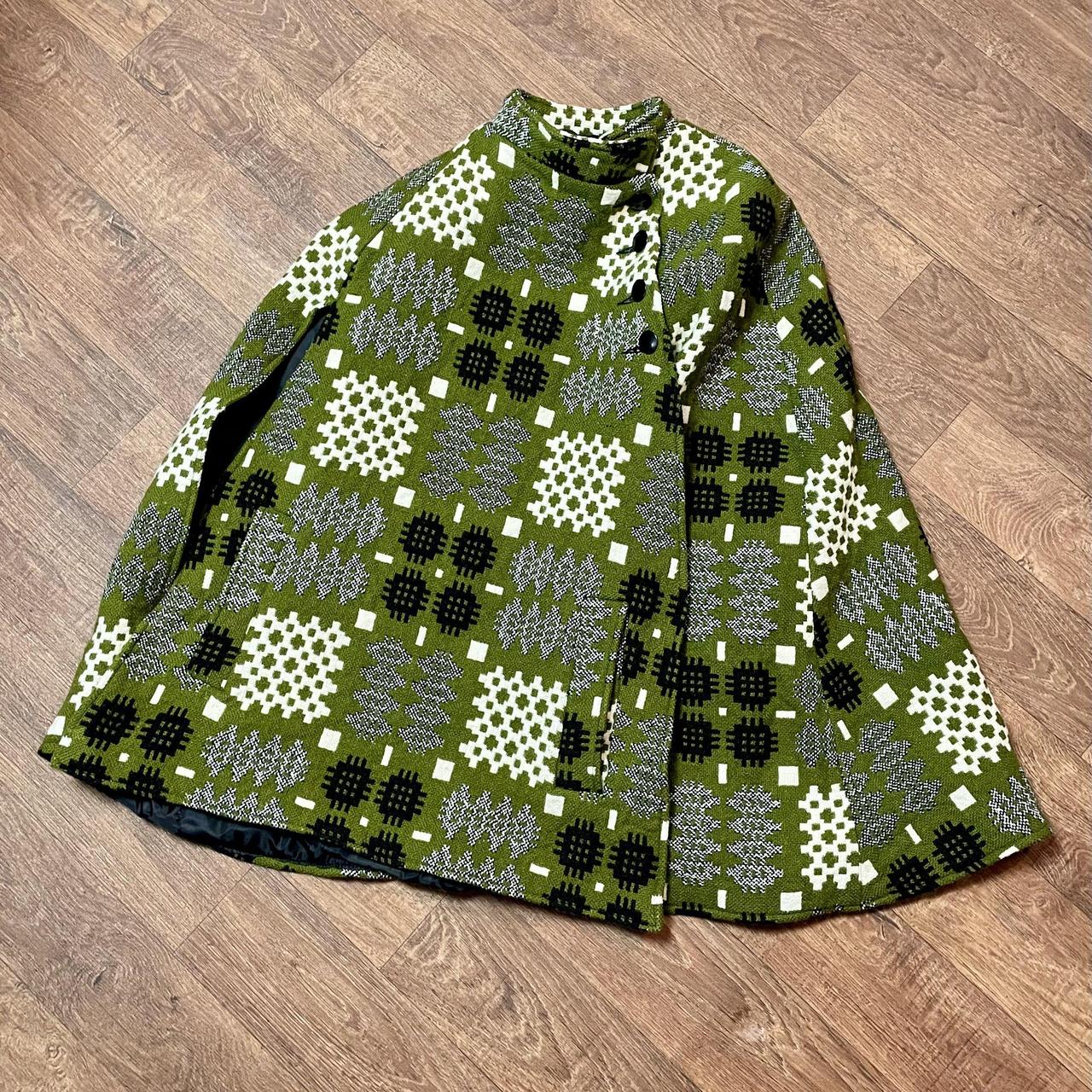 Vintage Cape 1960s Vintage Welsh Wool Patterned... Depop