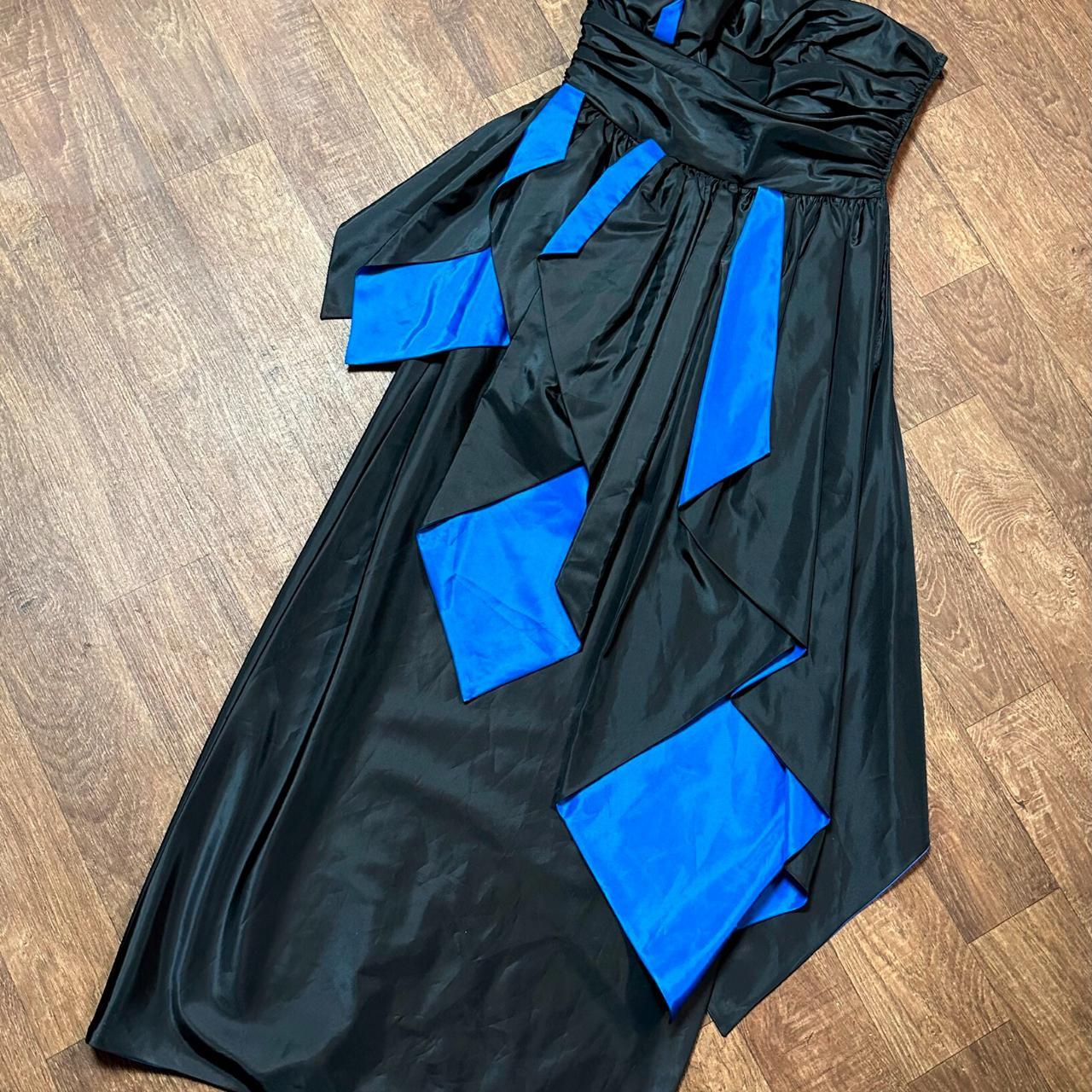 Designer Vintage Frank Usher Taffeta Evening Dress Depop