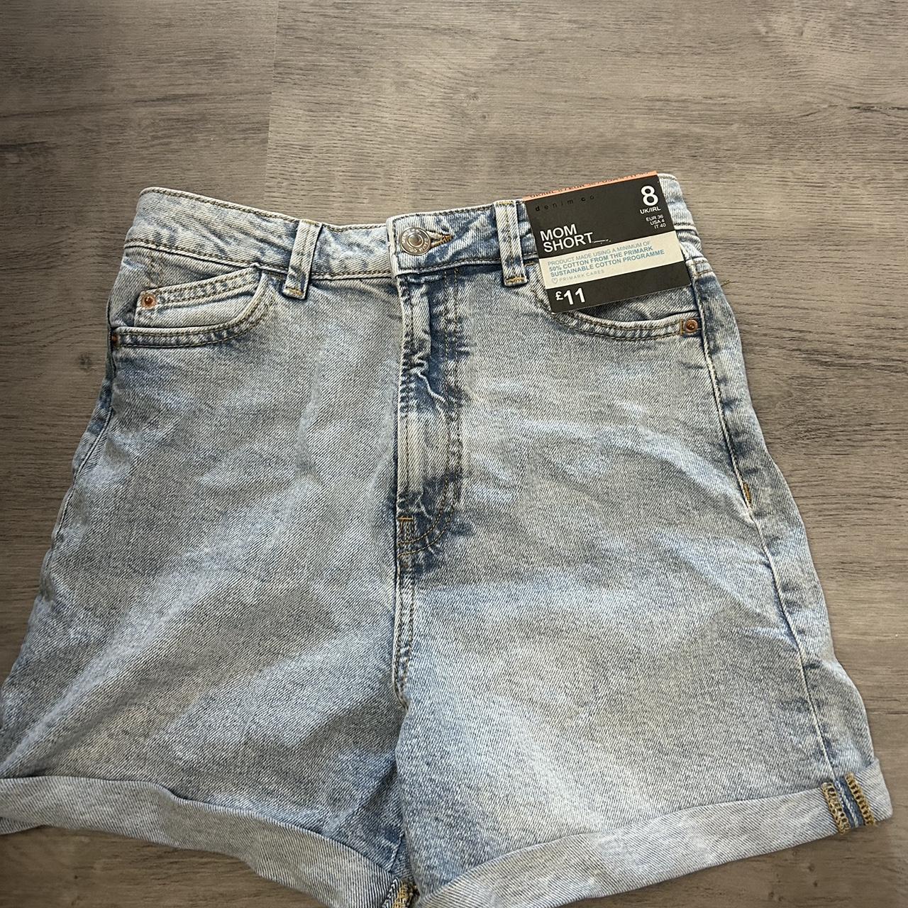 PRIMARK, denim mom shorts, brand new size 8, perfect... - Depop