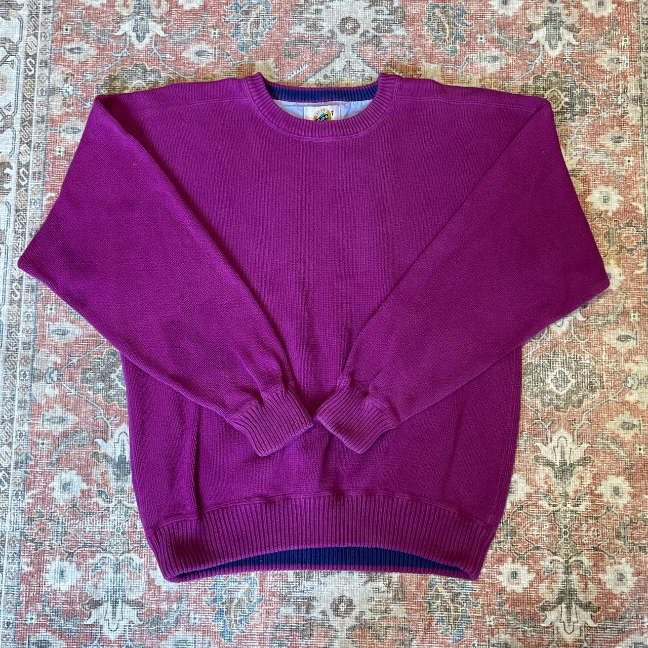 The cutest vintage magenta colored sweater Super... - Depop