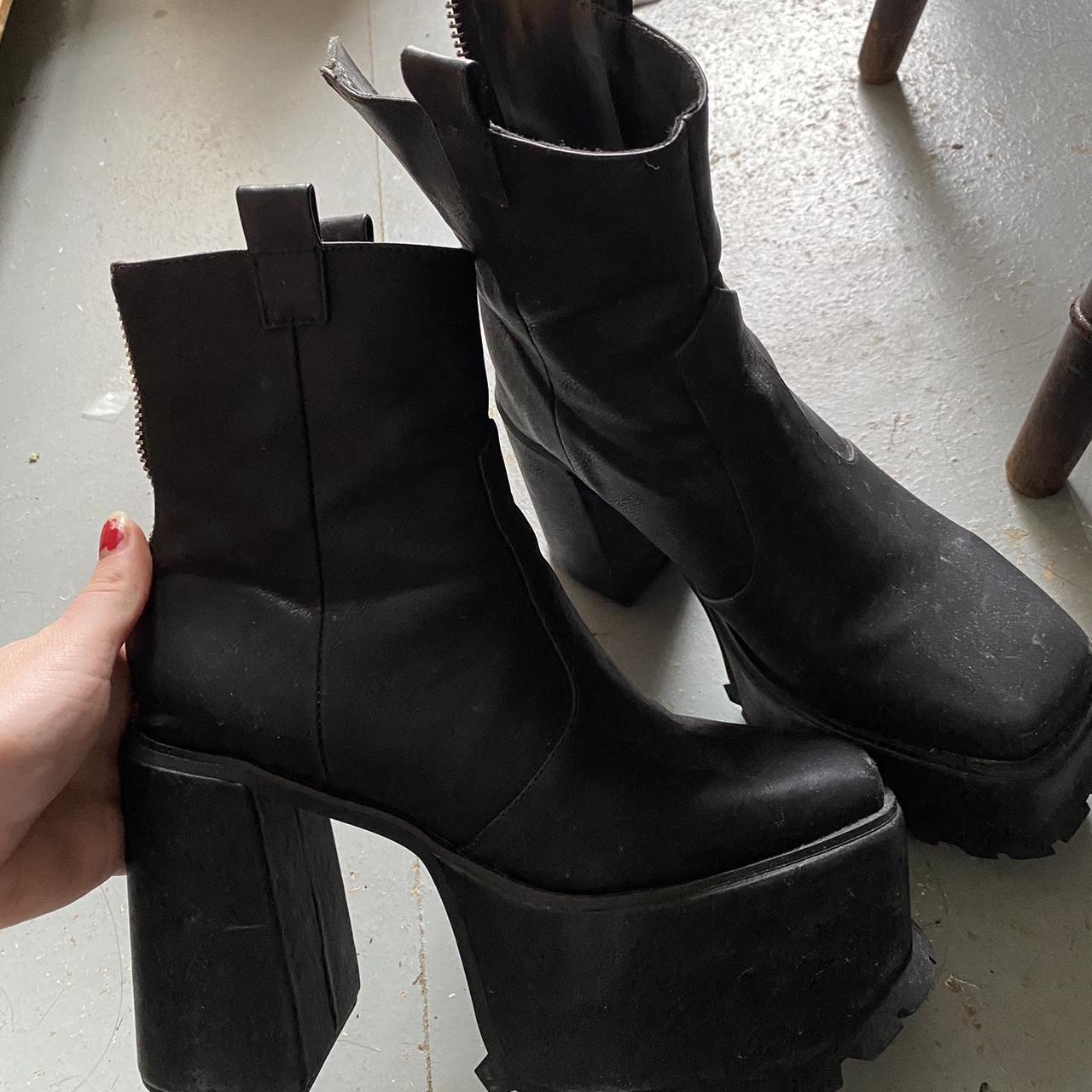 Dolls Kill Women's Black Boots | Depop