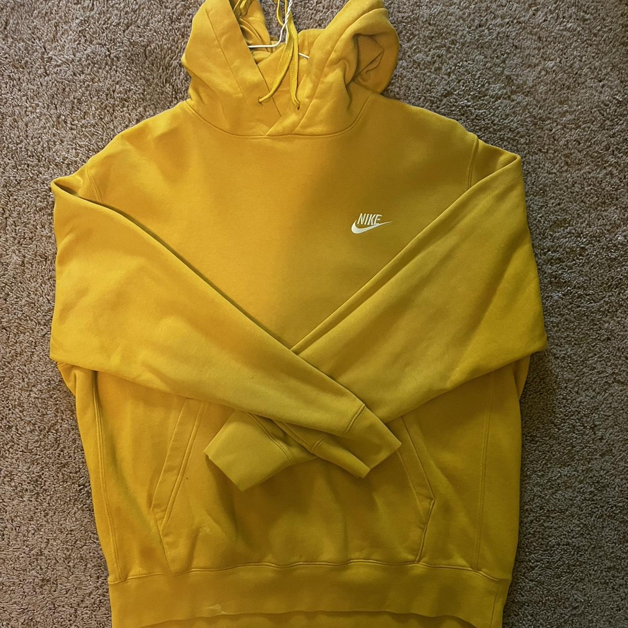 Yellow Nike Hoodie Large #nike #hoodie #yellow... - Depop