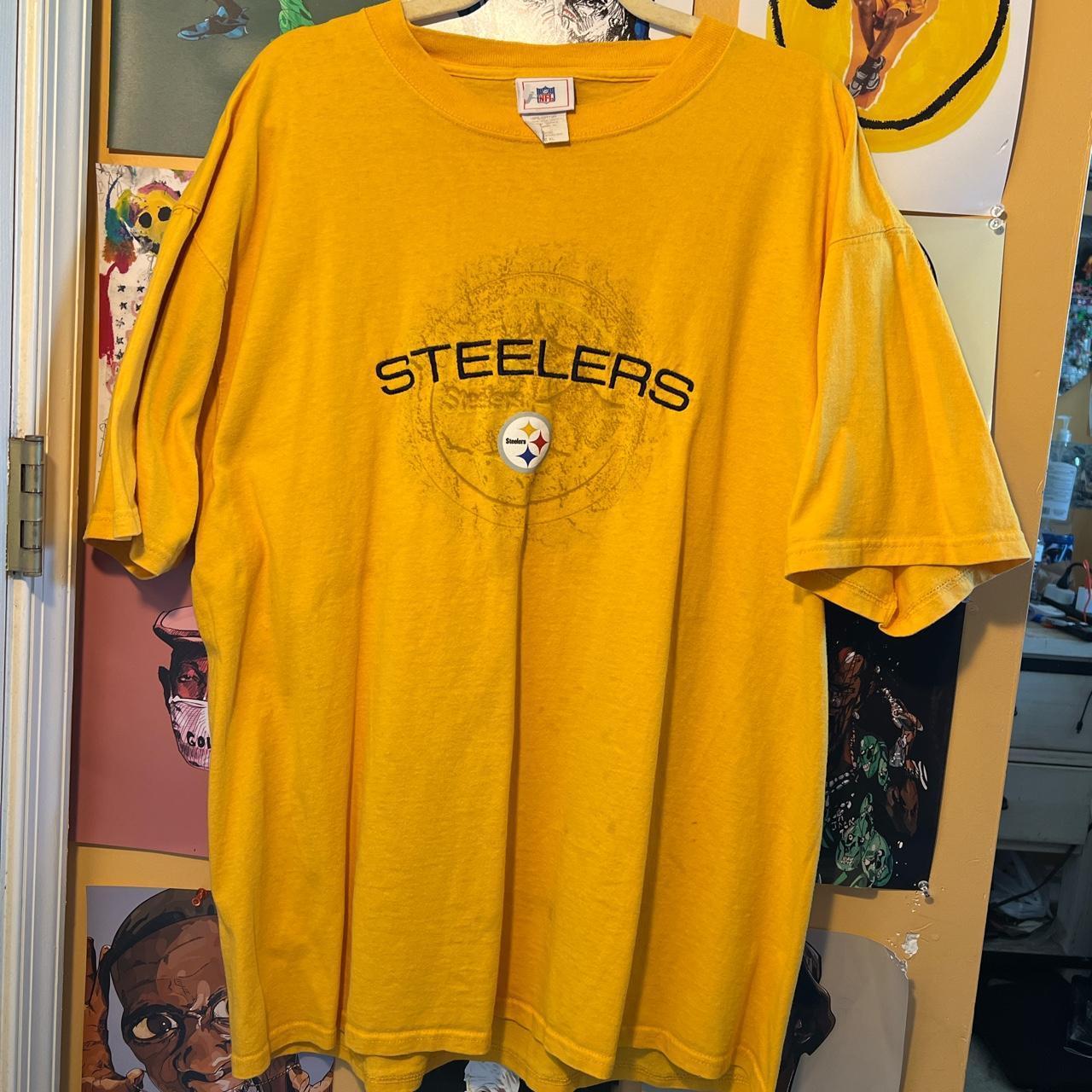 Pittsburgh Steelers Women's Retro Vintage T-Shirt (Black Wash