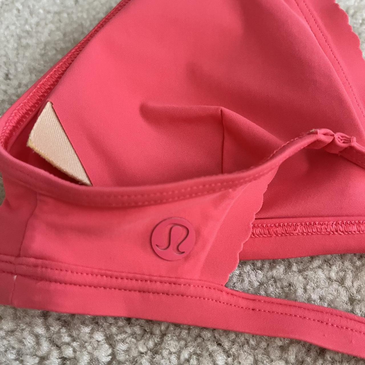 lululemon coral bikini top size 2 #lululemon... - Depop