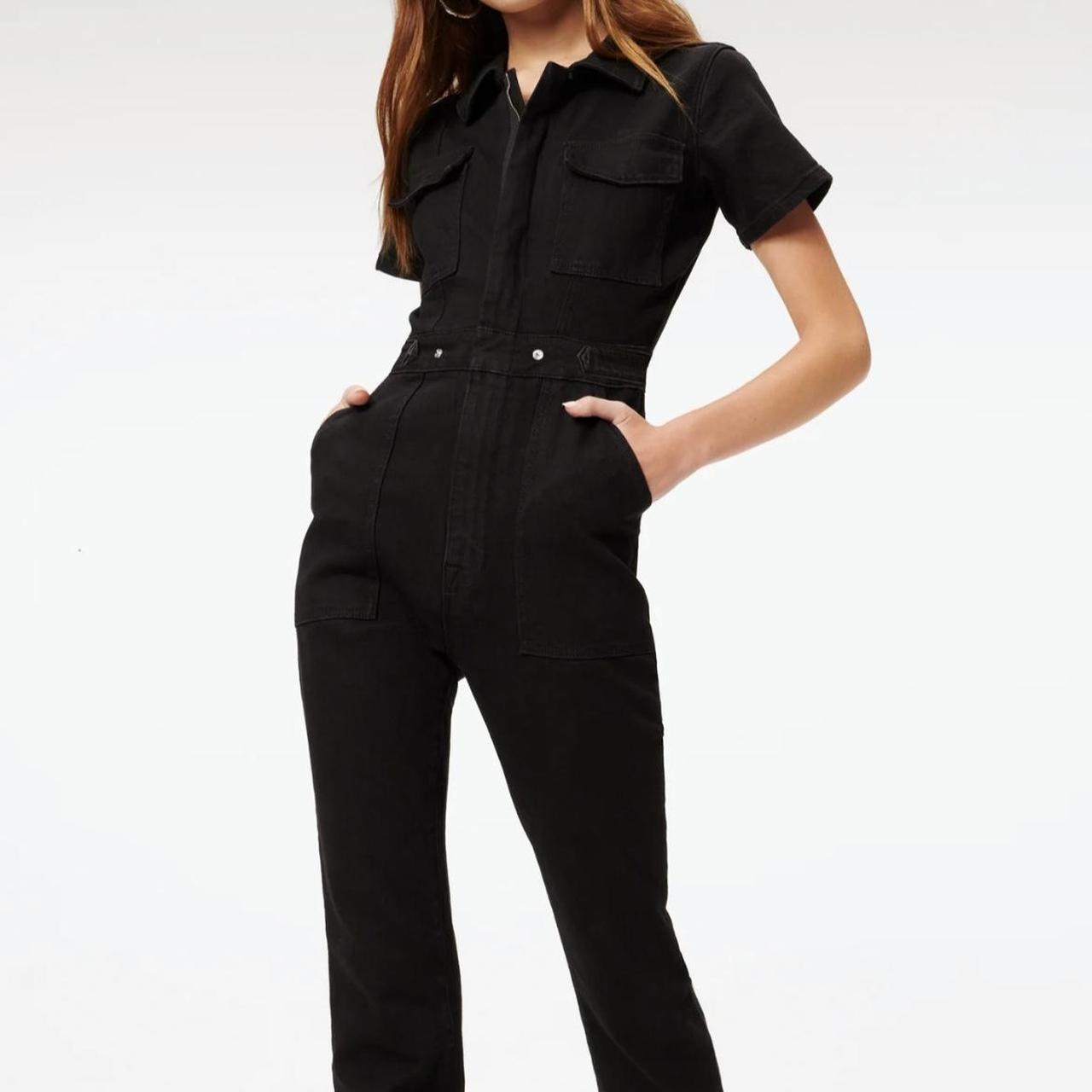 Good American Women S Black Jumpsuit Depop