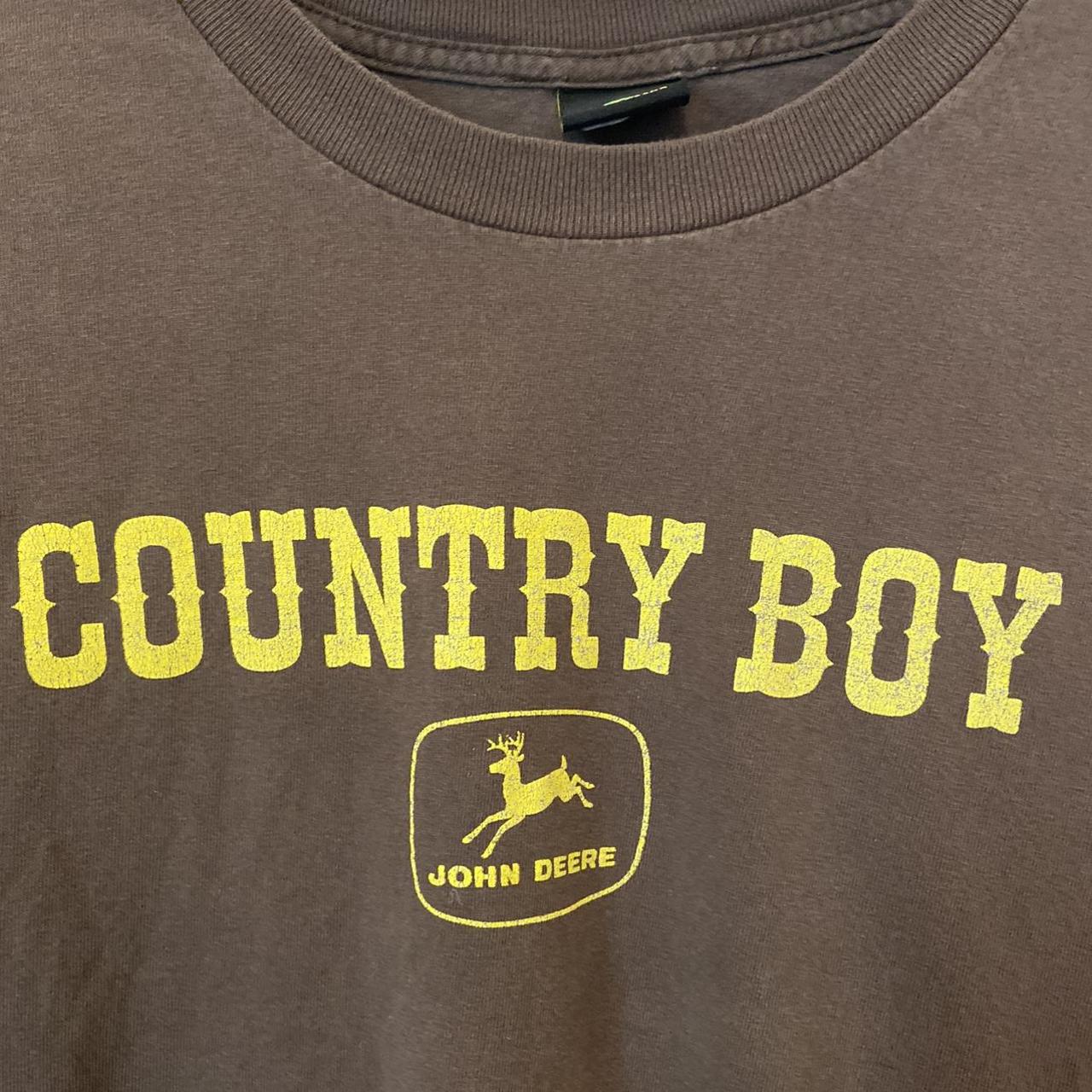 John Deere Men's Brown Tshirt Depop