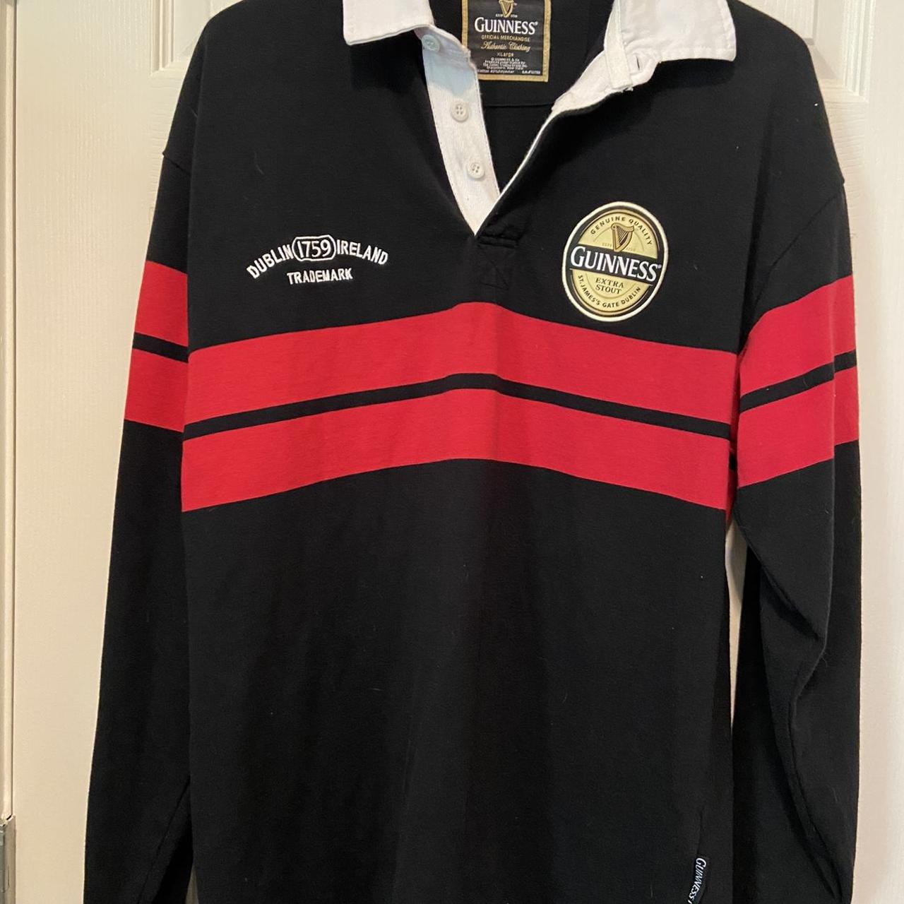 Guinness Dublin Ireland lingsleeve rugby shirt XL... - Depop