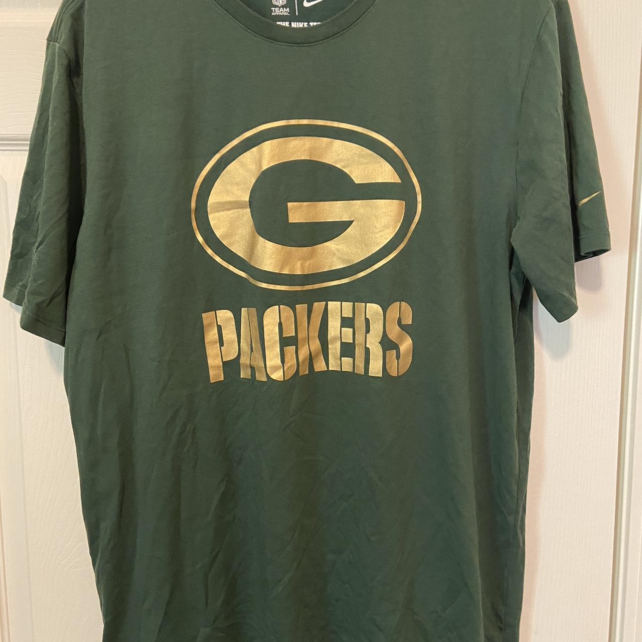 Green Bay Packer 3/4 Sleeve Nike Dri-Fit top. - Depop