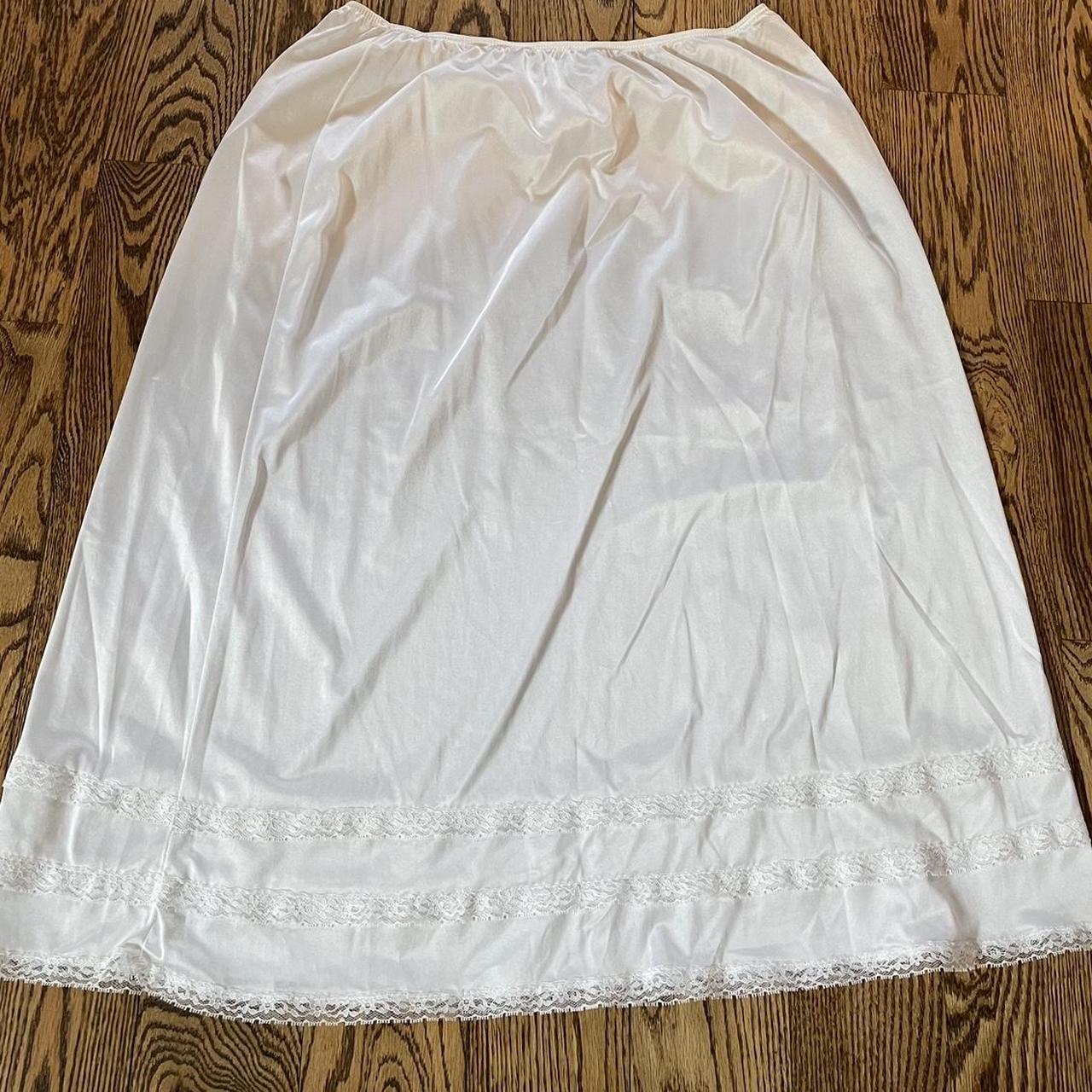 Vintage Dixie Bell Lace Slip skirt beautiful white... - Depop