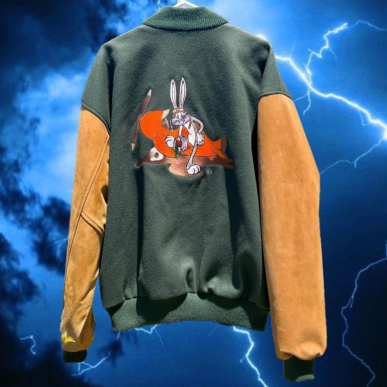 Vintage 1990s Bugs Bunny Looney Tunes Wool Varsity - Depop