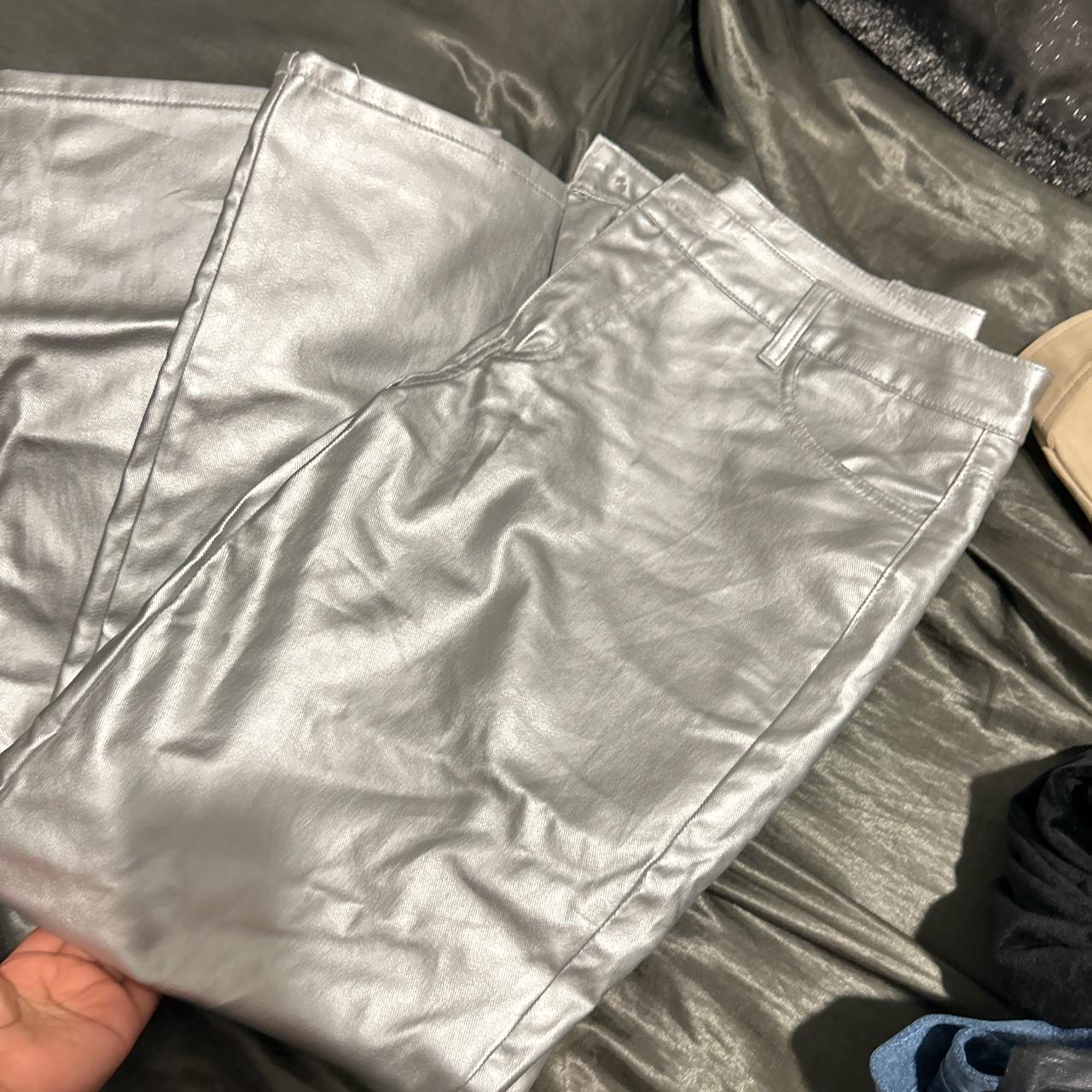 Metallic pants - Depop